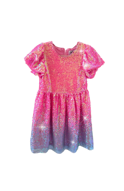 Lola + The Boys Babies'  Bubble Gum Shimmer Sequin Dress In Multi