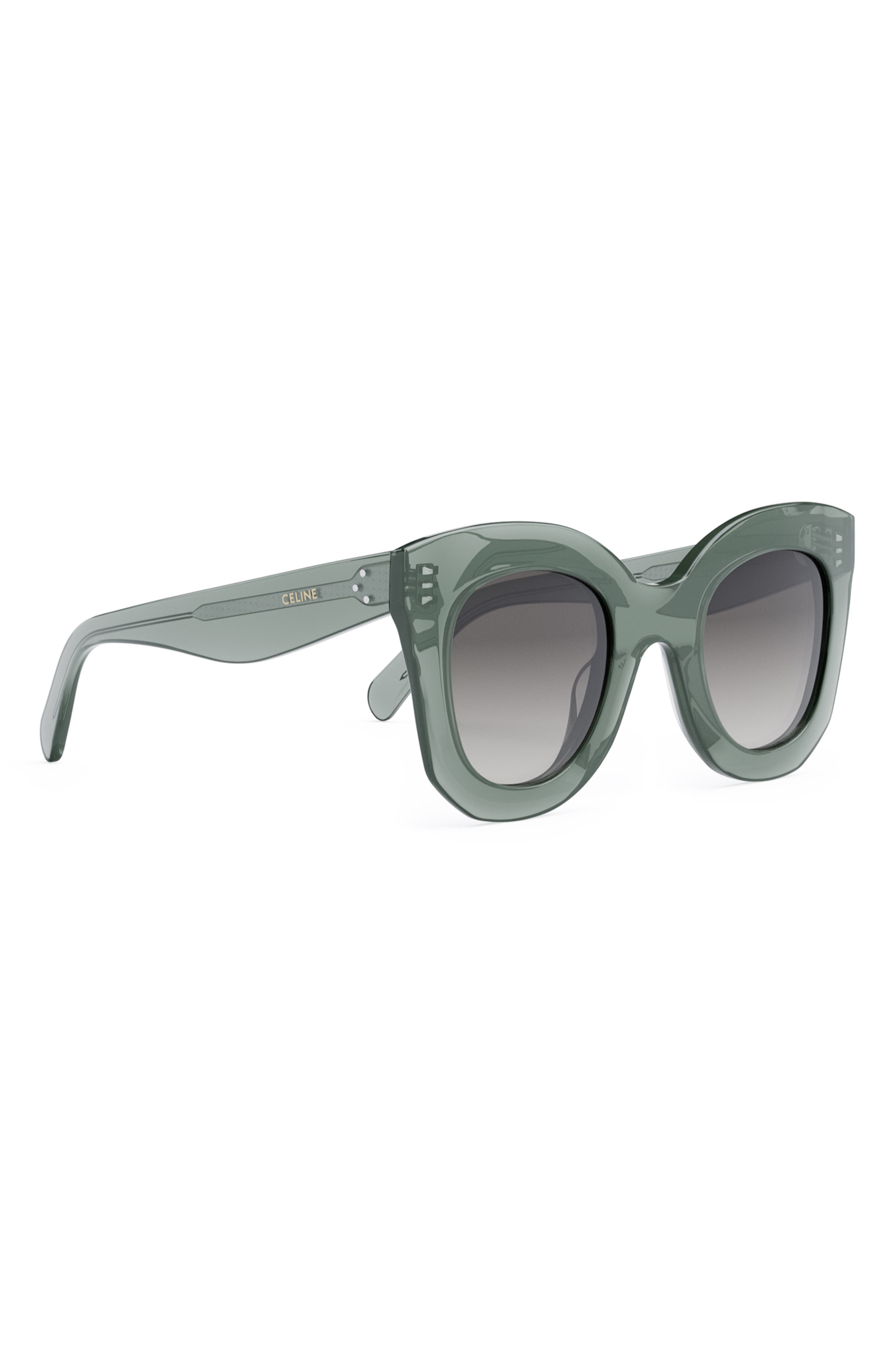 CELINE Bold 3 Dots 49mm Small Gradient Square Sunglasses in 