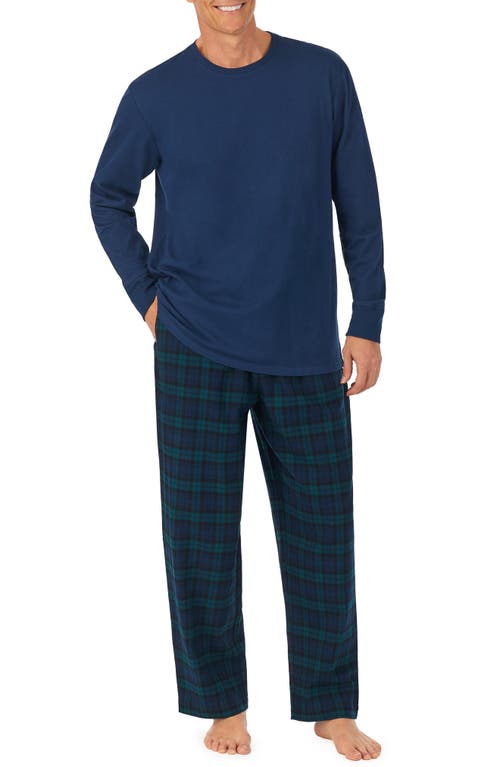 Lanz of Salzburg Long Sleeve Cotton Pajamas in Blue/Grn