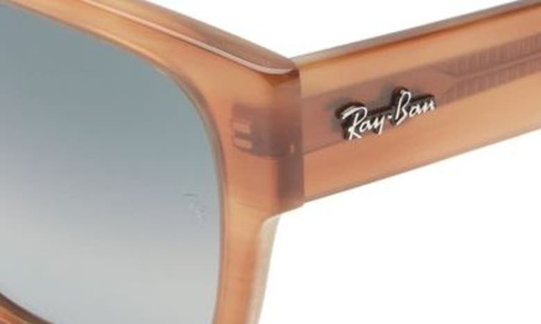 Shop Ray Ban Ray-ban 57mm Square Sunglasses In Striped Brown