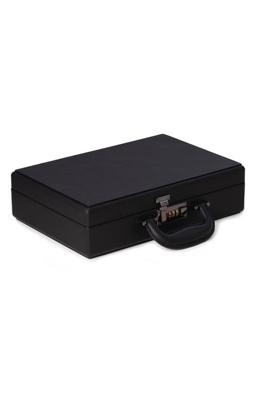 Bey-Berk 10-Piece Watch Box in Black