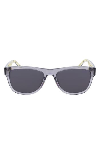 Shop Converse All Star® 57mm Rectangle Sunglasses In Crystal Light Carbon/grey