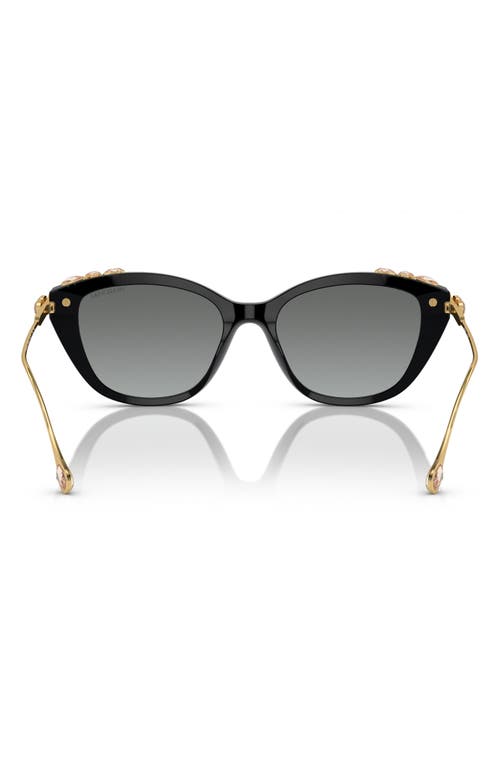 Swarovski 53mm Gradient Cat Eye Sunglasses In Grey Flash