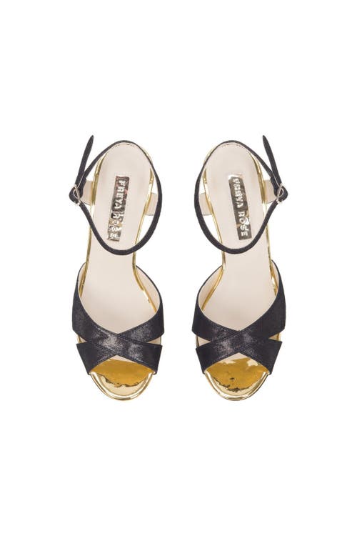 Freya Rose Women's Gold / Black / White Cher Noir In Black