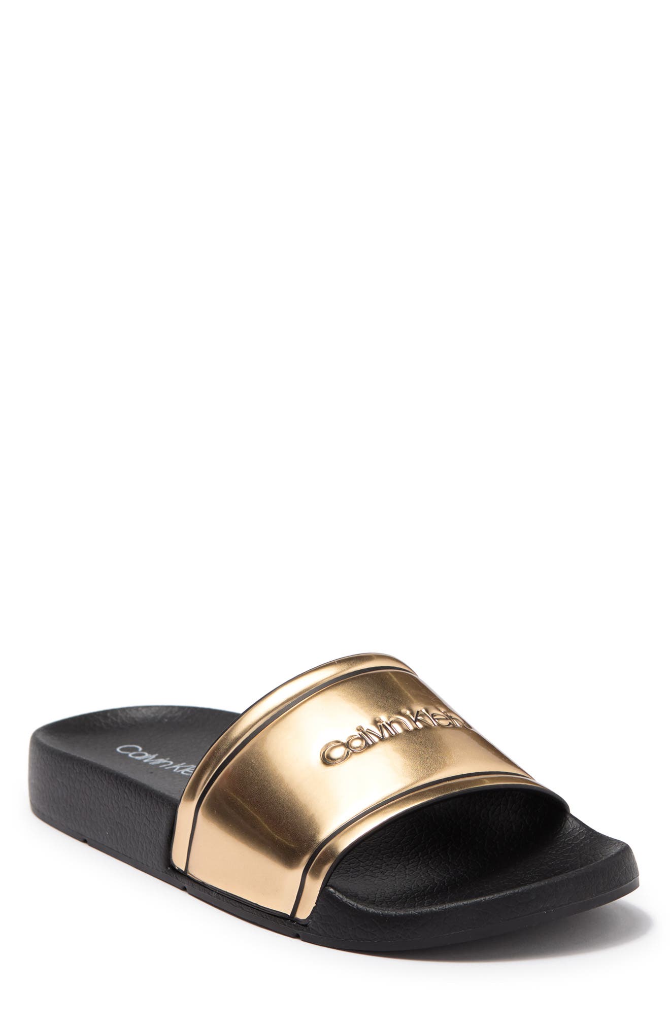 Calvin Klein Allen Slide Sandal In Gol01