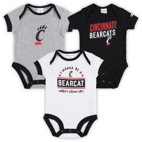 Infant Champion Black/Heather Gray Cincinnati Bearcats I Wanna Be Three-Pack Bodysuit Set