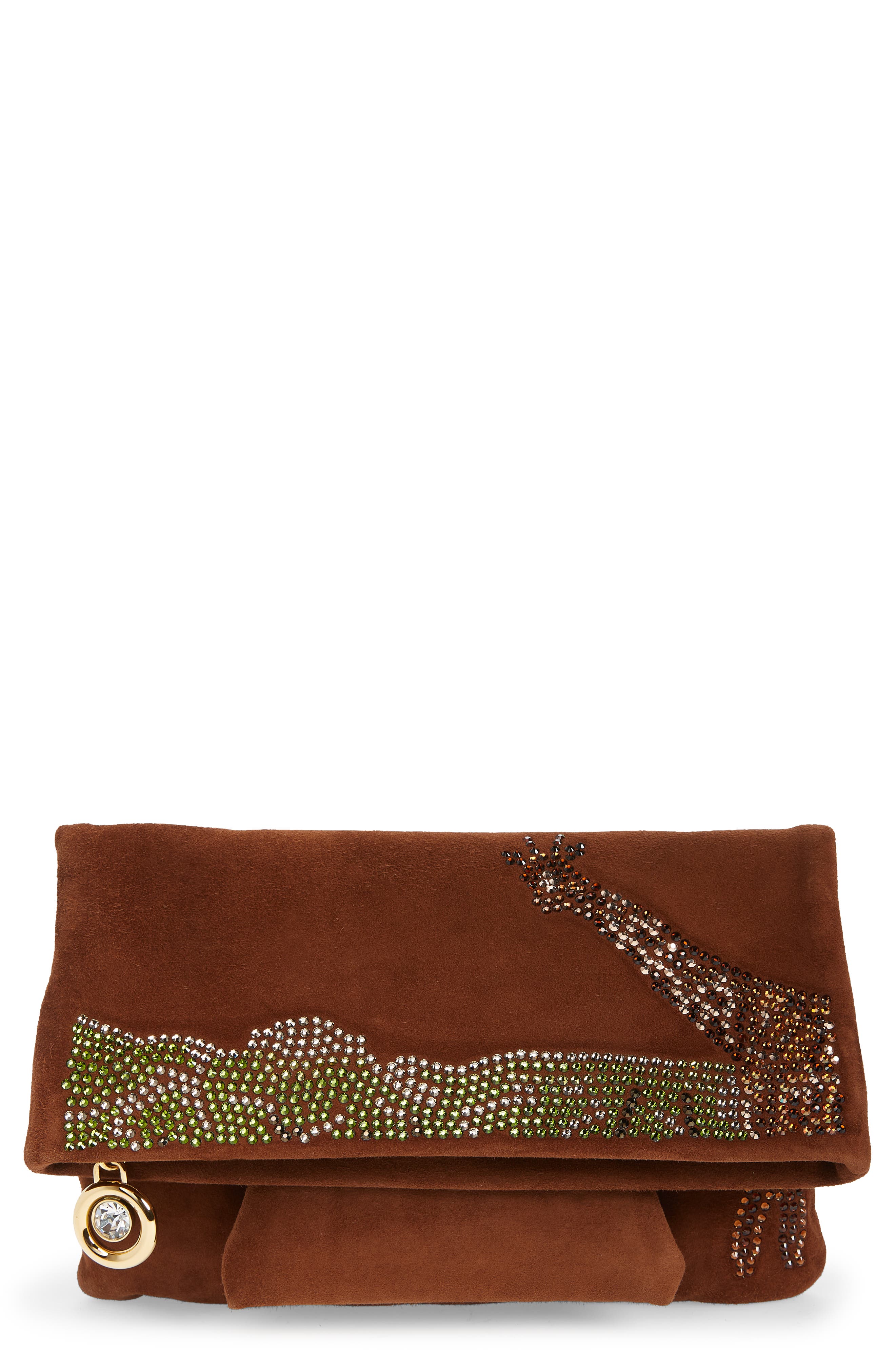 brown clutch bag