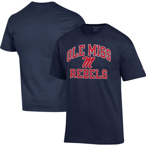 Men's Champion Navy Ole Miss Rebels High Motor T-Shirt