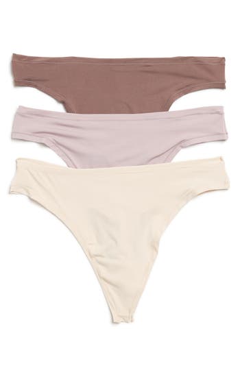 NORDSTROM RACK NORDSTROM RACK PERFECT STRETCH 3-PACK ASSORTED THONGS