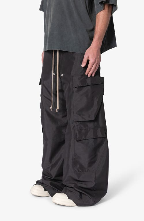 Shop Mnml Rave Oversize Double Cargo Pocket Pants In Black