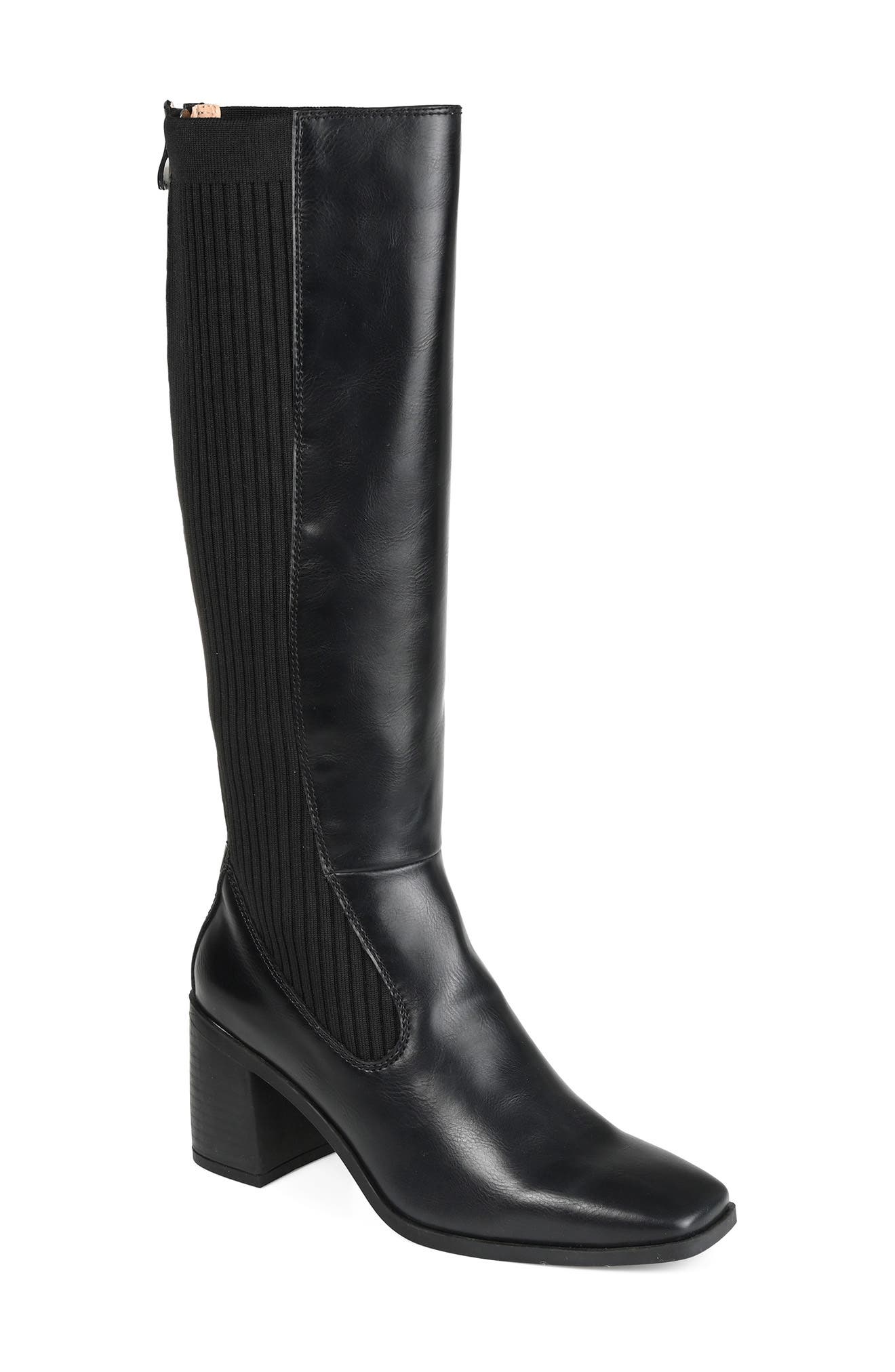 women's wide calf boots leather
