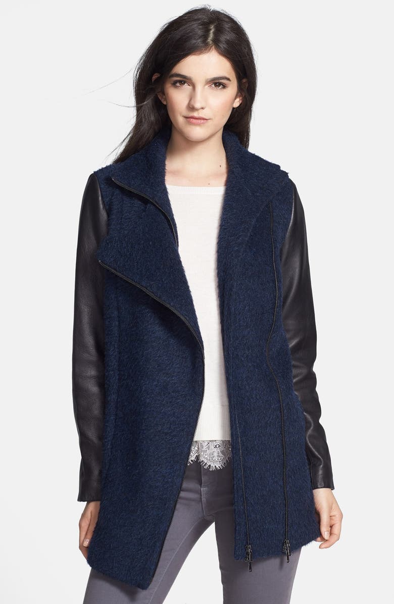 Truth & Pride Leather Sleeve Coat | Nordstrom