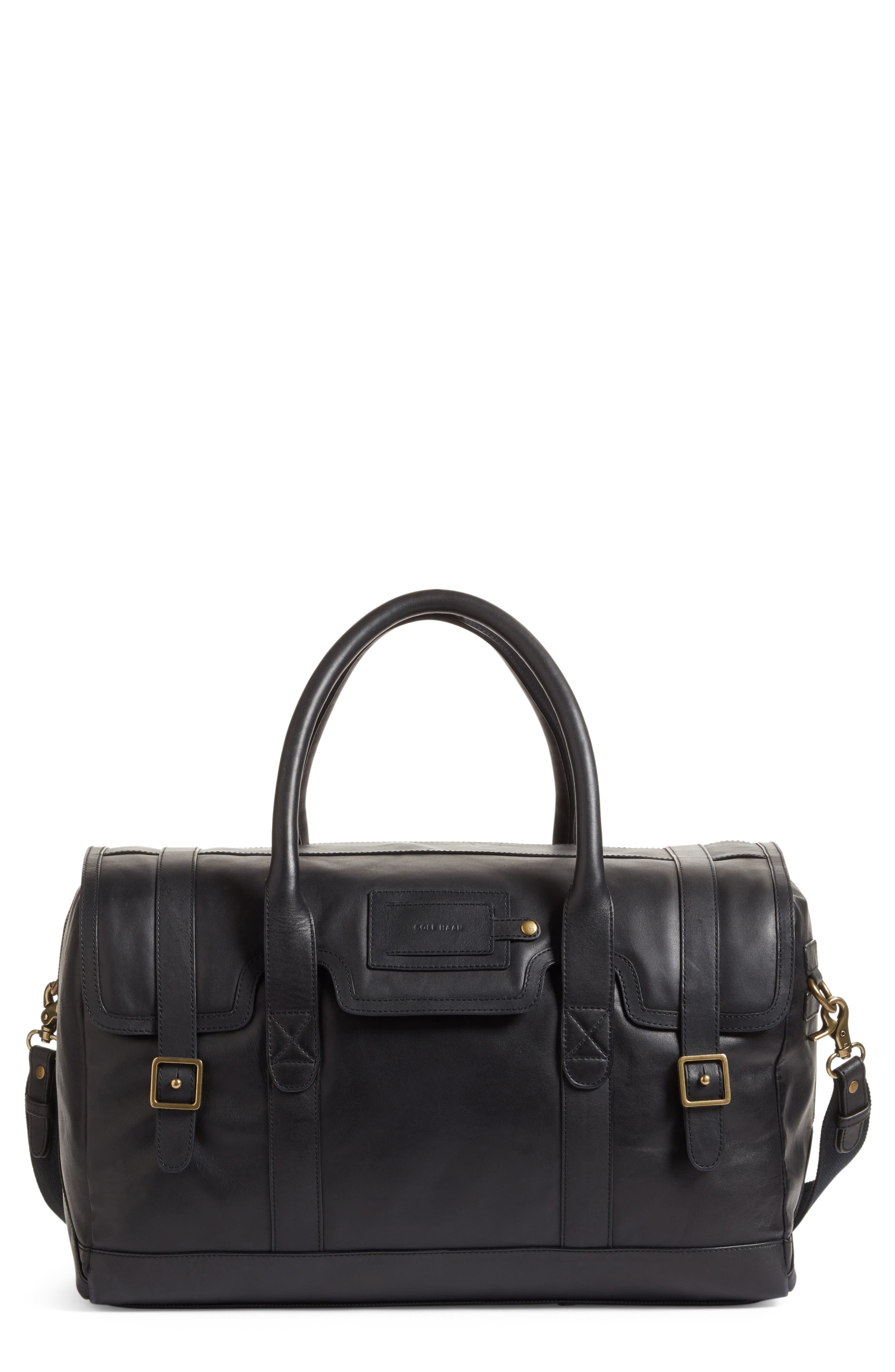 cole haan leather duffel