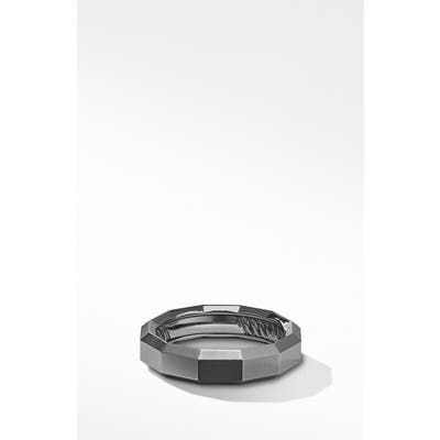David Yurman Faceted Band Ring In Titanium