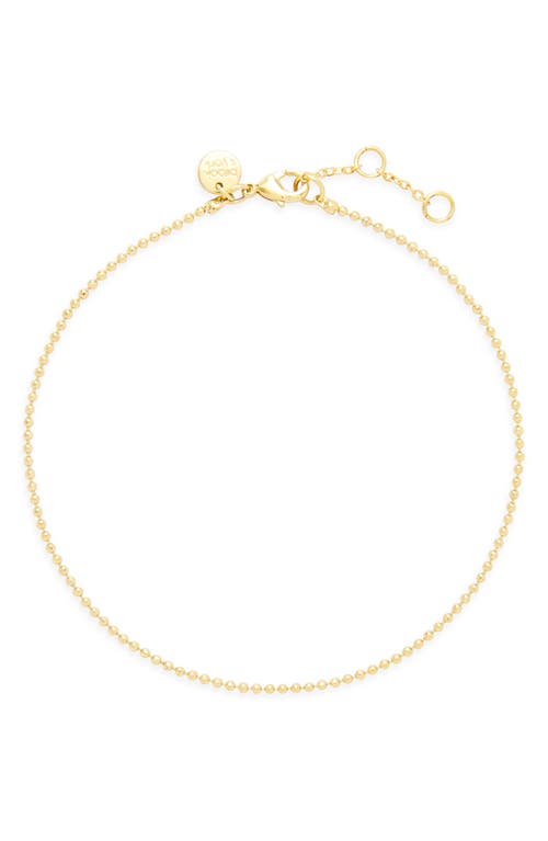 Mae Bead Chain Anklet in Gold