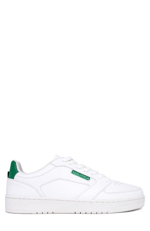 Shop Nautica Low Top Sneaker In White/green