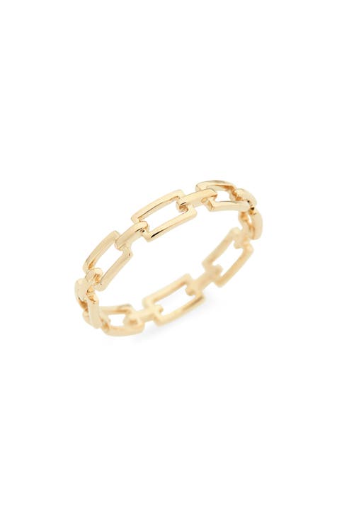 14K Gold Fine Chain Ring – Herself Collections