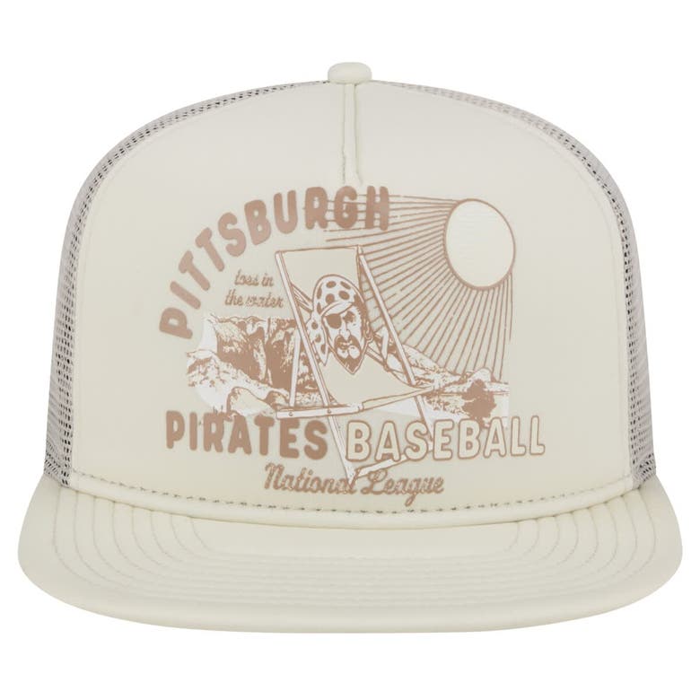 Shop New Era Khaki Pittsburgh Pirates Almost Friday A-frame 9fifty Trucker Snapback Hat
