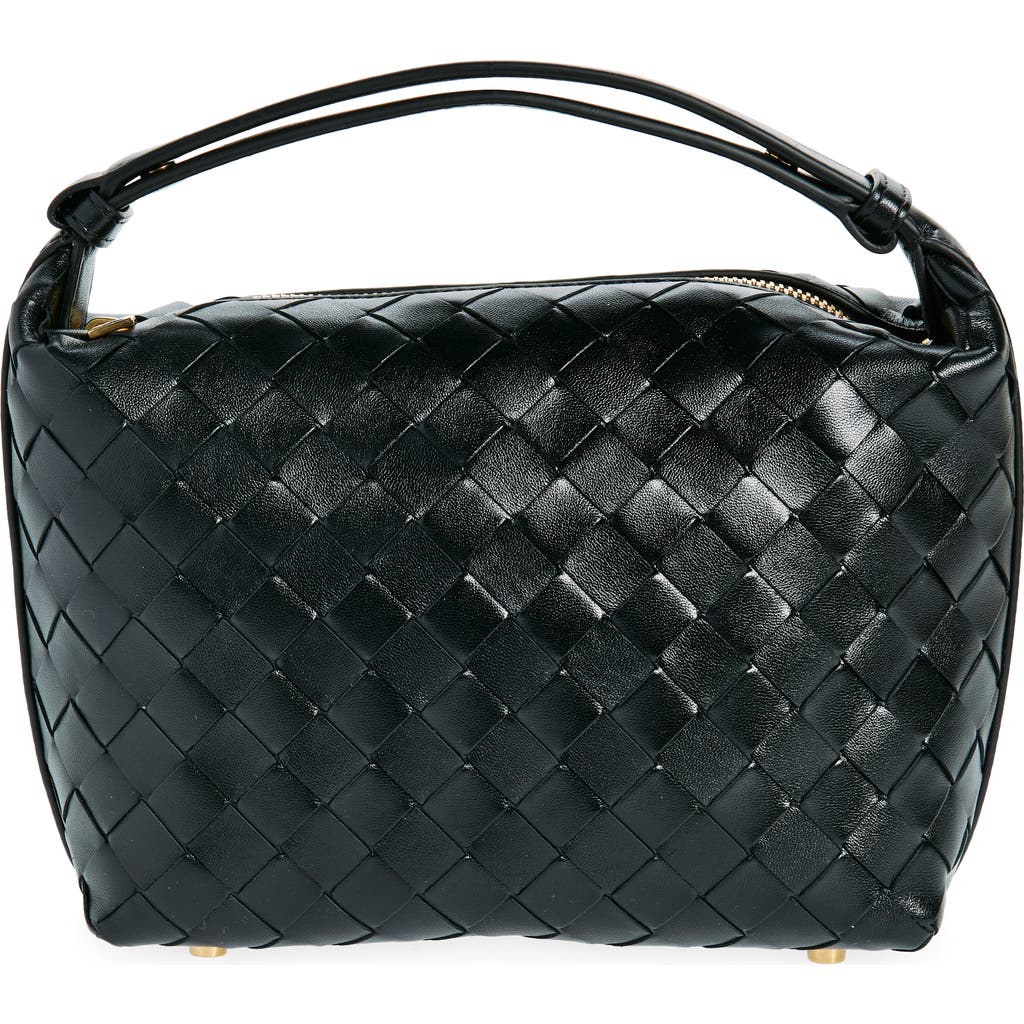 BOTTEGA VENETA BOTTEGA VENETA MINI WALLACE INTRECCIATO LEATHER SHOULDER BAG