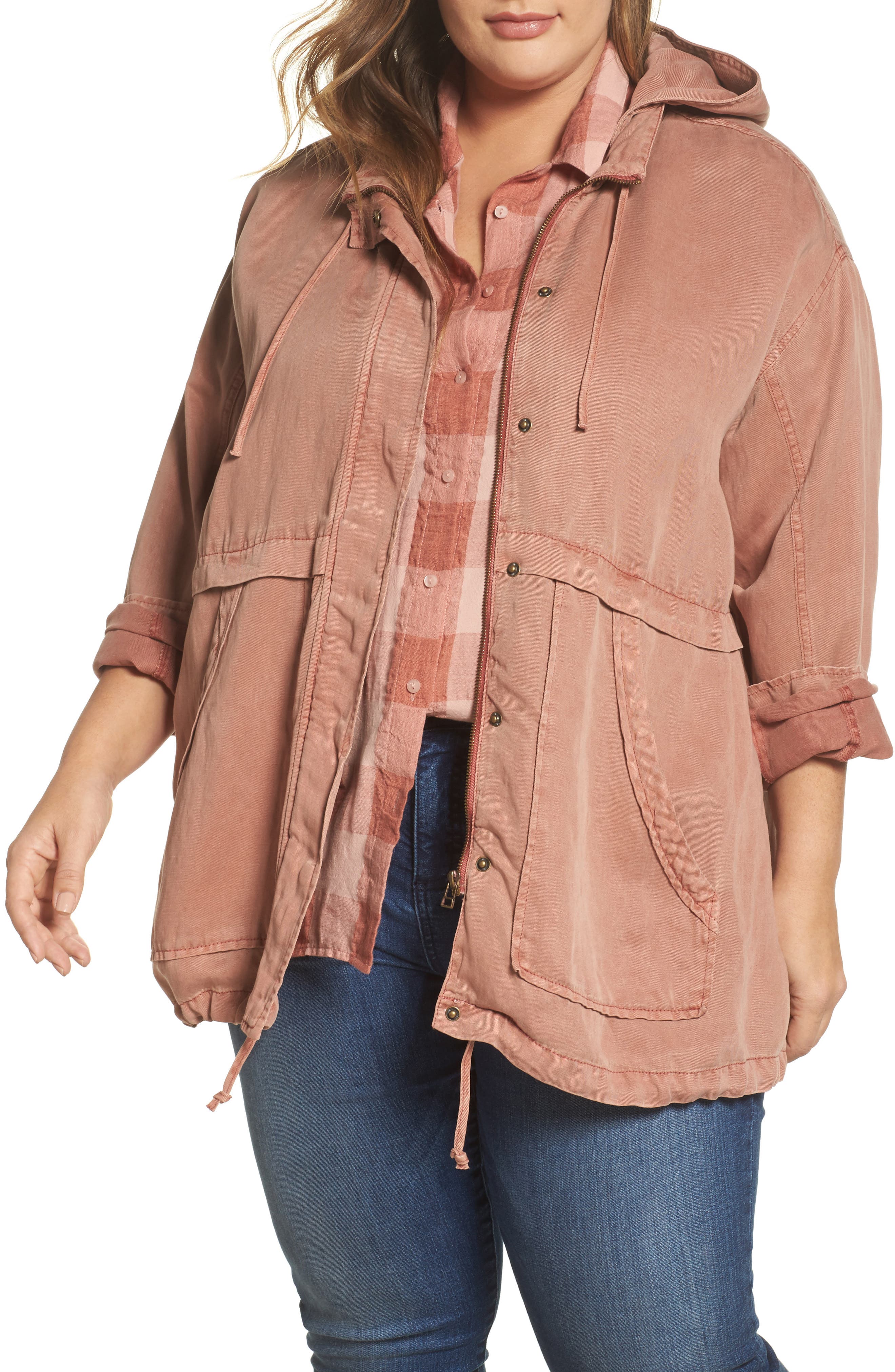 lucky brand hooded utility jacket