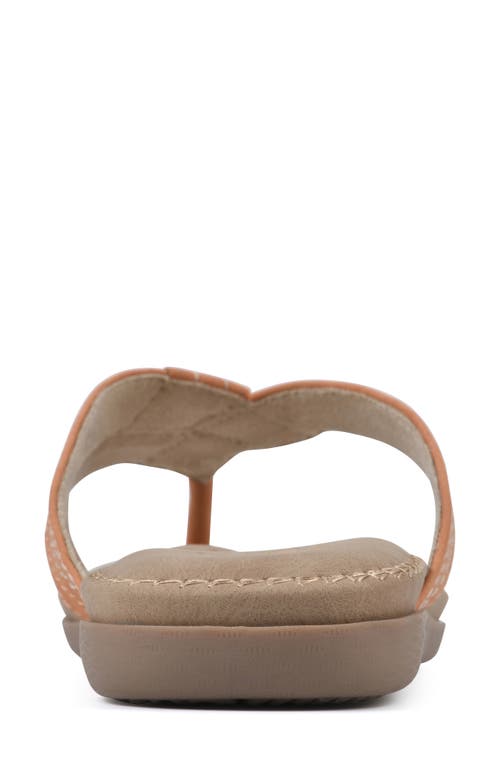 Cliffs By White Mountain Fateful Flip Flop In Orange/nubuck