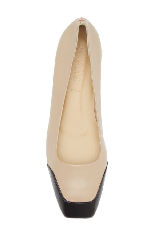 Shop Aeyde Iris Flat In Hazelnut/black