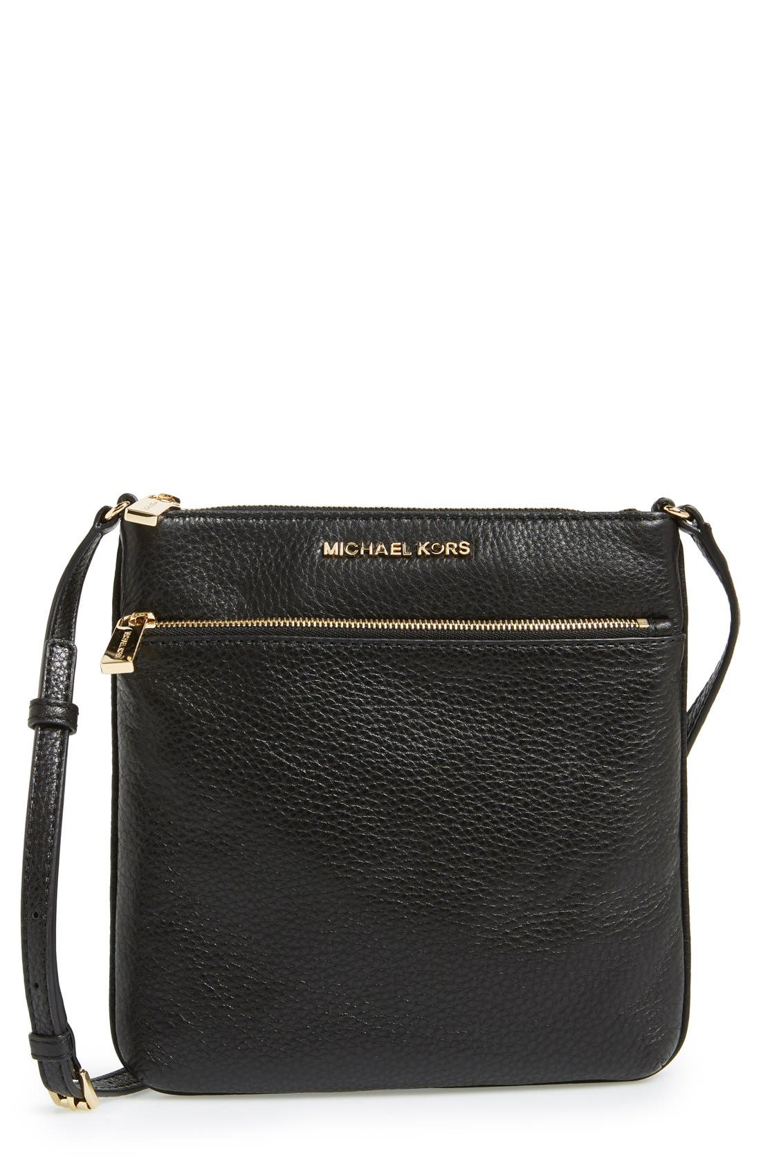 michael kors small riley leather crossbody