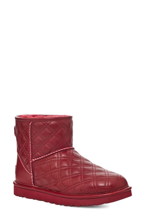 Classic Mini II Quilted Genuine Shearling Lined Bootie (Women) (Nordstrom Exclusive)