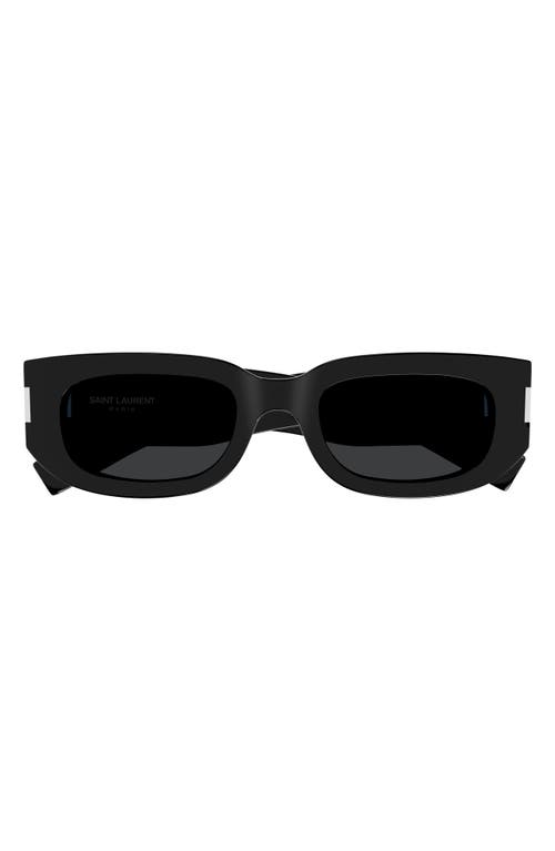 Saint Laurent 51mm Rectangular Sunglasses in Black at Nordstrom