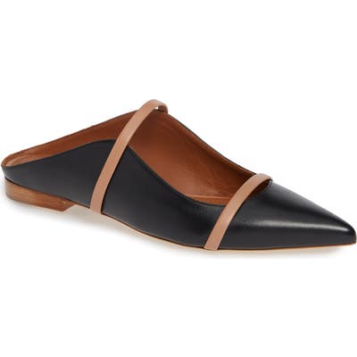 Malone Souliers Maureen Pointy Toe Flat, Black