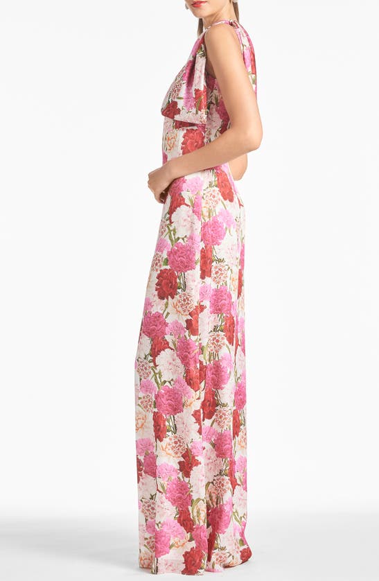 Shop Sachin & Babi Chelsea One-shoulder Gown In Campo Di Fiore