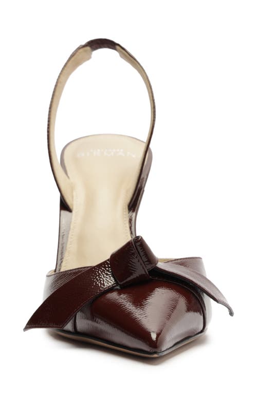 Shop Alexandre Birman Clarita Bell Pointed Toe Slingback Pump In Burgundy