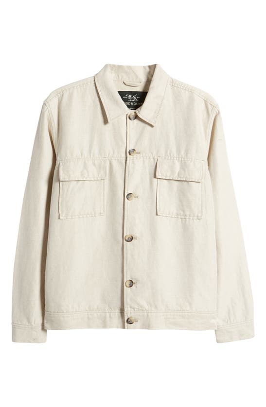 Shop Rodd & Gunn Sawnson Cotton & Linen Field Jacket In Ecru