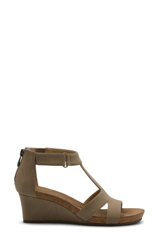 Shop Adrienne Vittadini Toba Wedge Sandal (women)<br> In Taupe