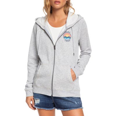 Roxy Wait For Waves Hoodie, Grey