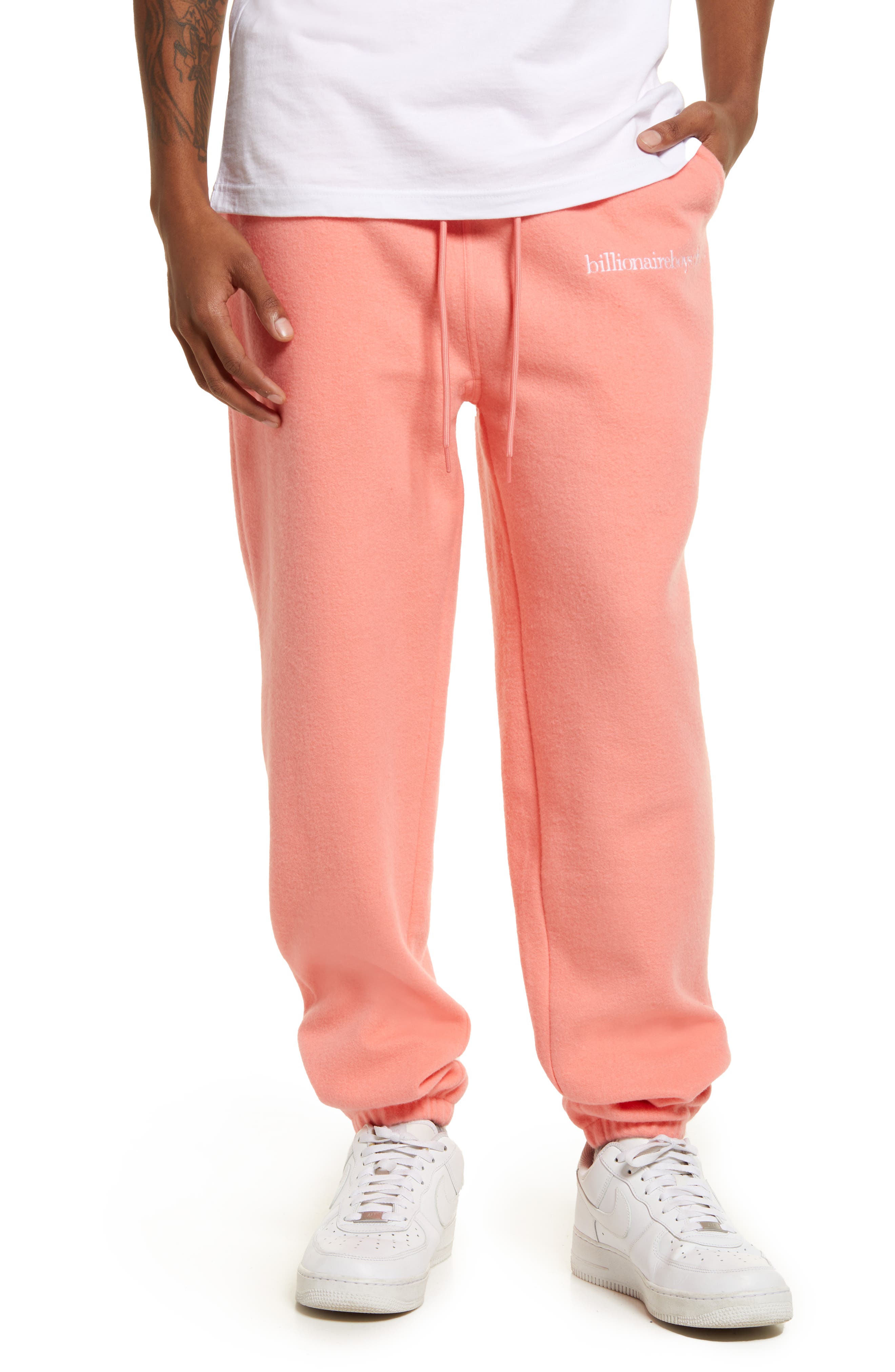 light pink joggers mens