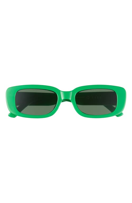 51mm Ceres Rectangular Sunglasses in Green /Smoke Mono