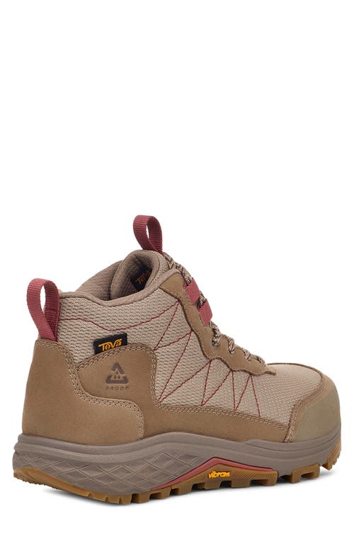 Shop Teva Ridgeview Mid Hiking Boot In Desert Taupe/marsala