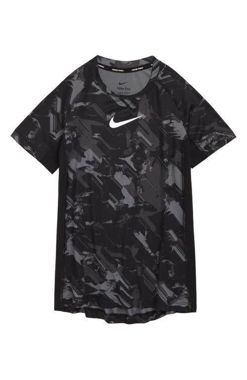 Nike Kids' Pro Dri-FIT Training T-Shirt in Black/White