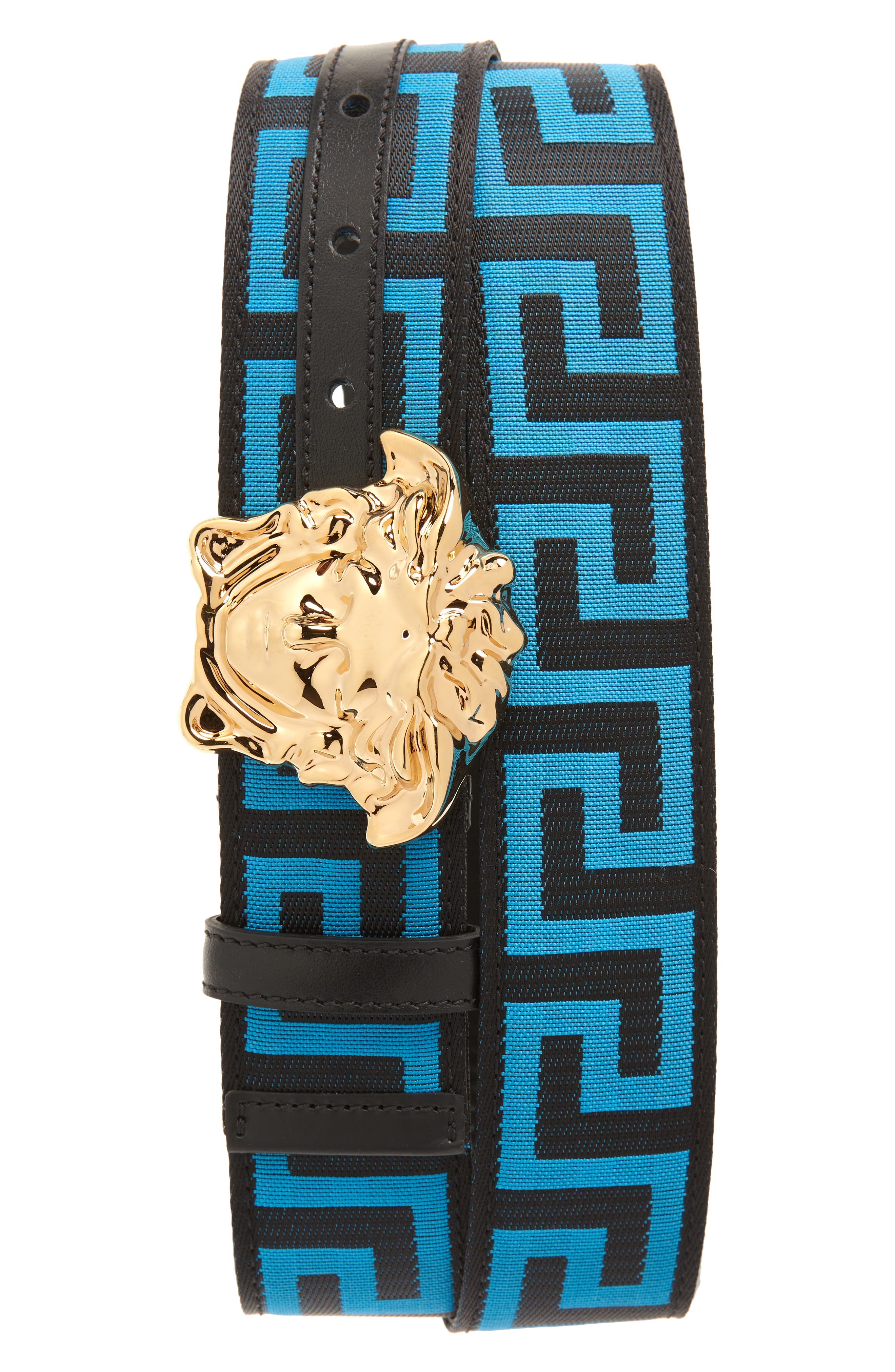 Versace Medusa leather belt - Blue