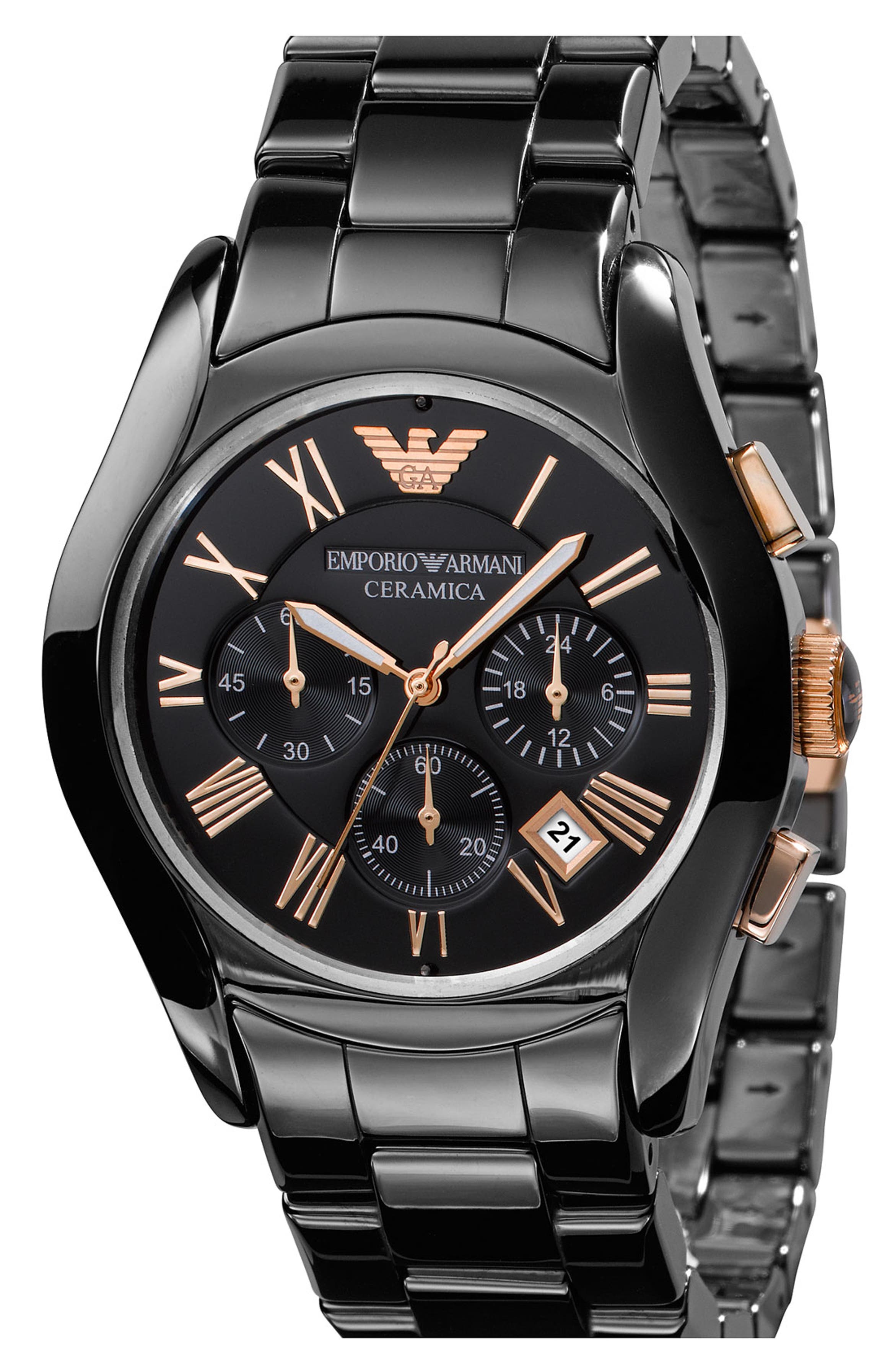 Emporio Armani Large Ceramic Chronograph Watch | Nordstrom
