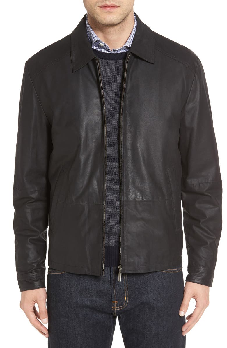 Missani Le Collezioni Lambskin Leather Jacket | Nordstrom