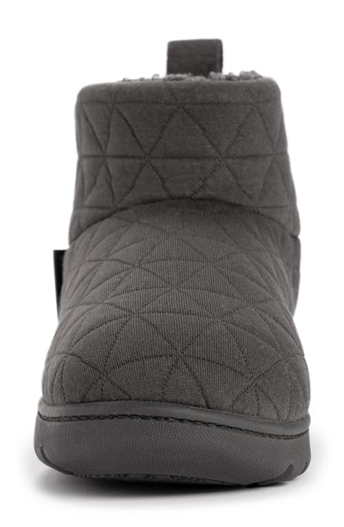 Muk Luks Avery Beth Faux Fur Slipper Bootie In Dark Grey