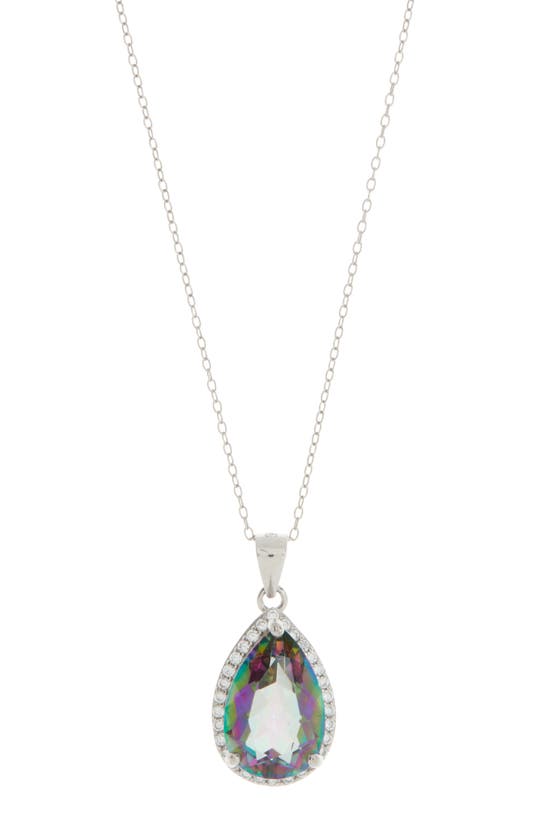 Savvy Cie Jewels Sterling Silver Mystic Quartz Pendant Necklace