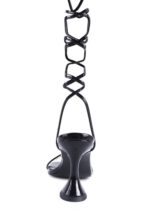 London Rag Biten Lace-up Sandal In Black
