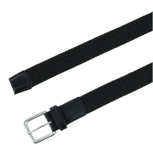 Shop Trafalgar Riverside Big And Tall Solid Stretch Weave Belt In Black