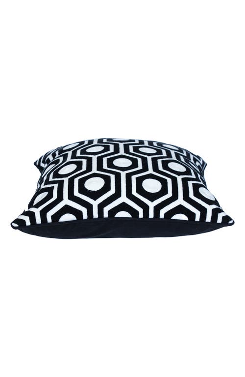 Parkland Collection Ursae Embroidered Throw Pillow In Black