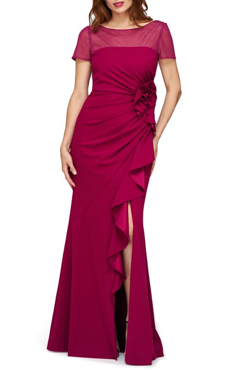 JS COLLECTIONS JS COLLECTIONS ROSETTE DETAIL MERMAID GOWN