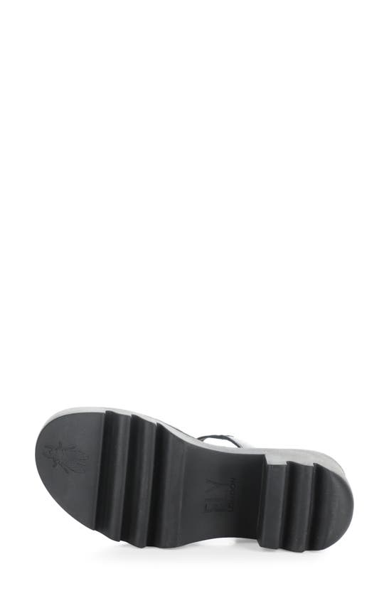 Shop Fly London Tull Platform Sandal In Black Mousse