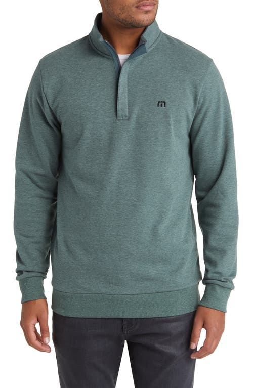 TravisMathew Cloud 2.0 Quarter Zip Pullover Heather Balsam at Nordstrom,